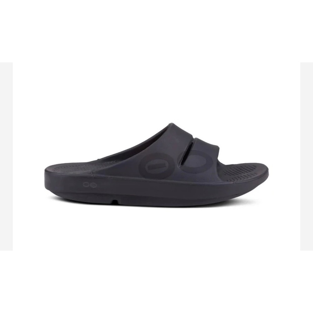 Oofos unisex ooahh slides size women's 10 men's 8 new black - Picture 2 of 4